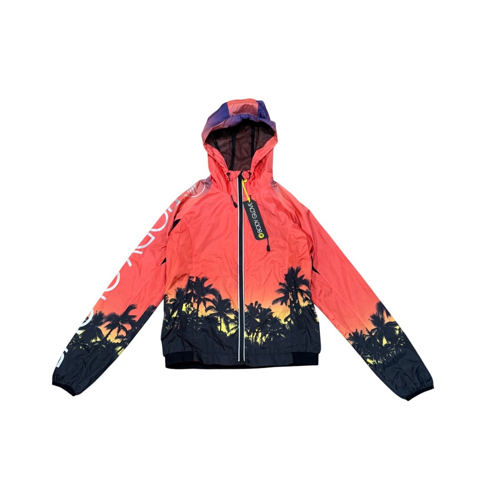 Body Glove Womens XS Sunset Ombre Palm Tree Printed Light-Weight Jacket NWT